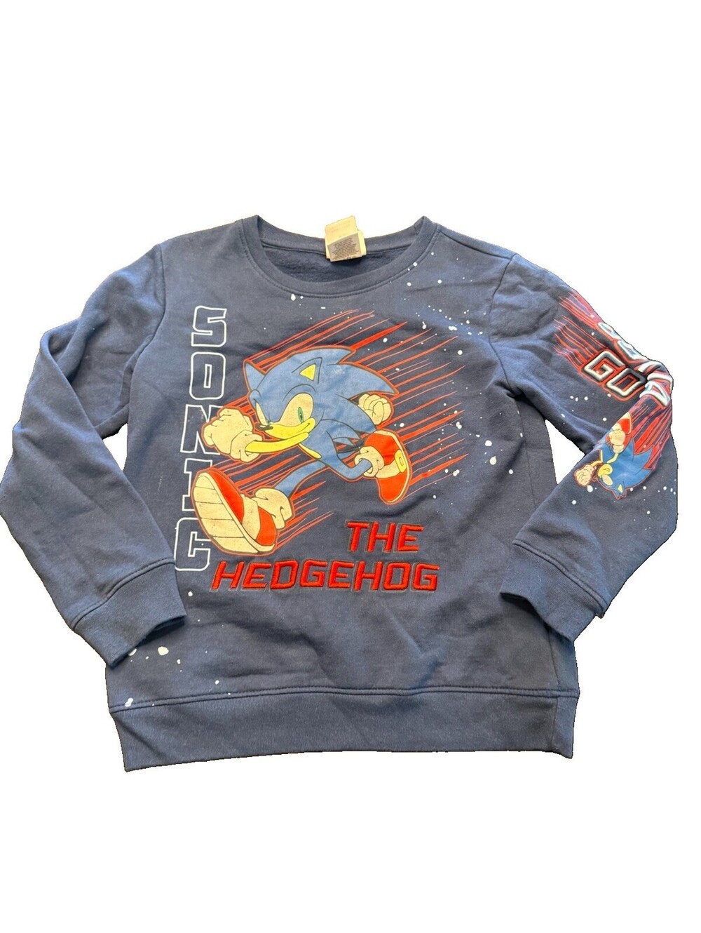 Sonic the Hedgehog Boy's Blue Long Sleeve Graphic Sweatshirt Size M (8)